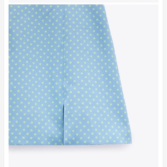 Zara Polka Dot  Slit Front Mini Skirt - Picture 4 of 8
